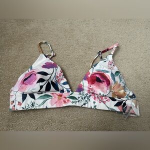 Rip Curl Floral and White Bikini Top